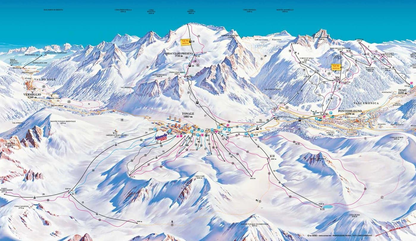 Passo Tonale Trail Map