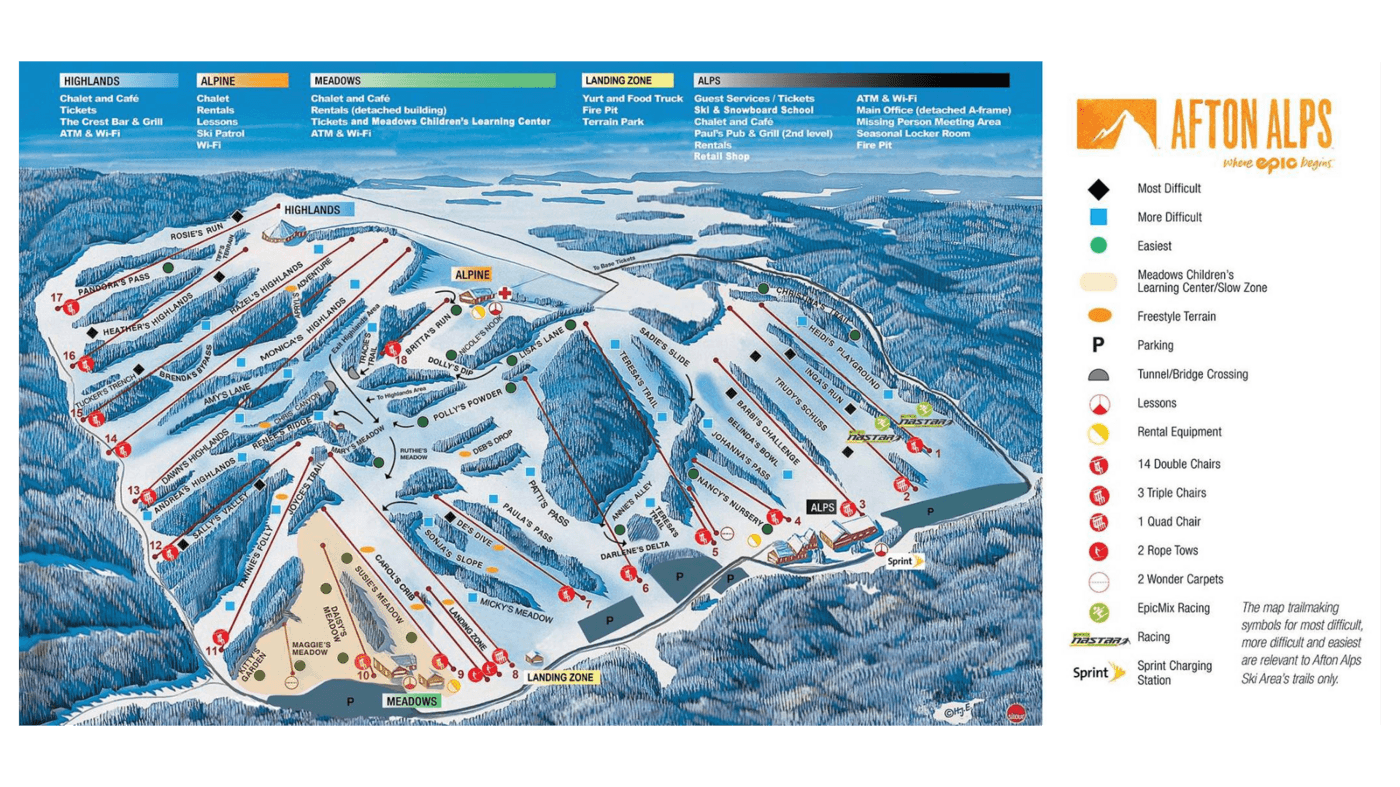 Afton Alps Trail Map