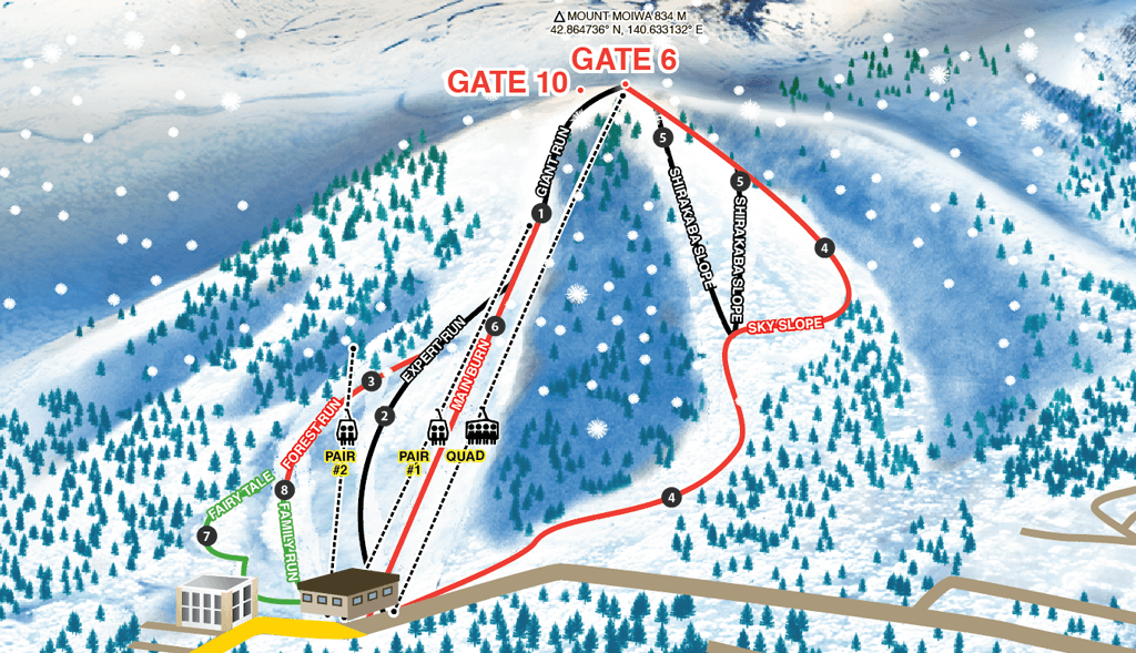 Moiwa Trail Map