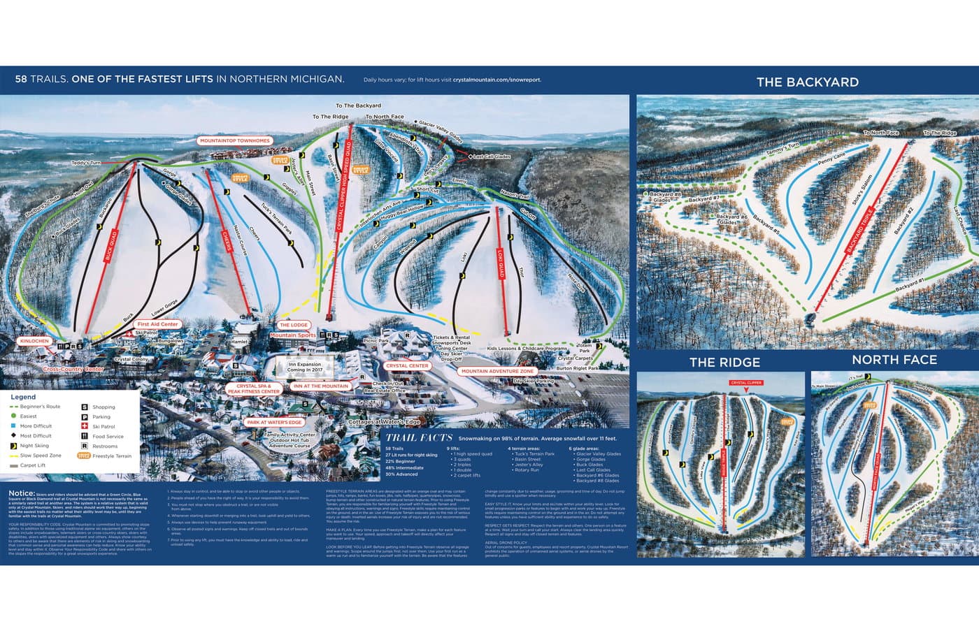 Crystal Mountain Resort WA Trail Map