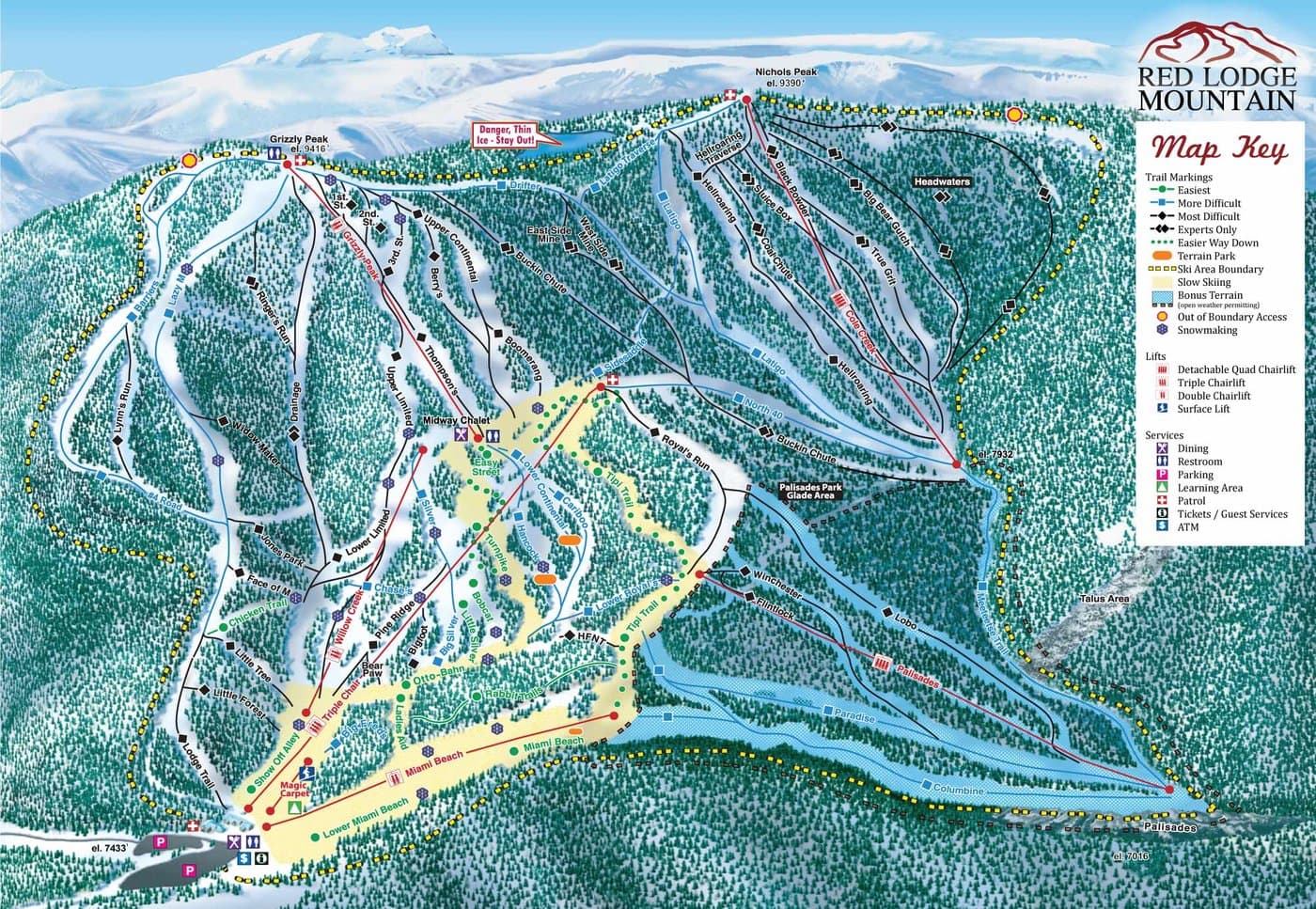 Red Lodge Mountain Trail Map