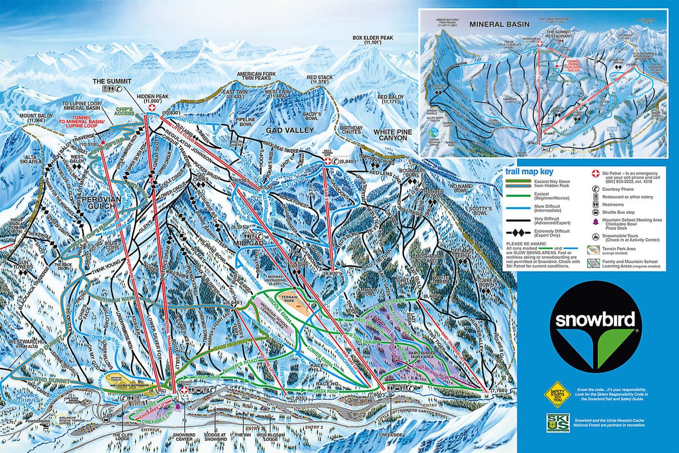 Snowbird Trail Map